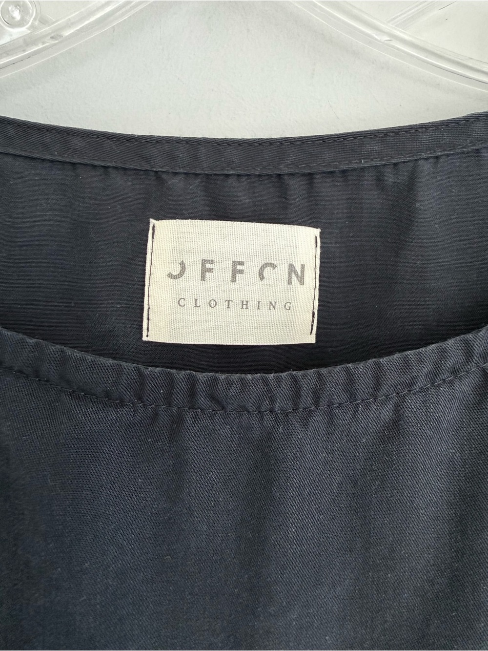 OFF ON Black Tencel Oversize Cropped Blouse Boxy Boat Neck Top XXS/XS Offon - Picture 4 of 15